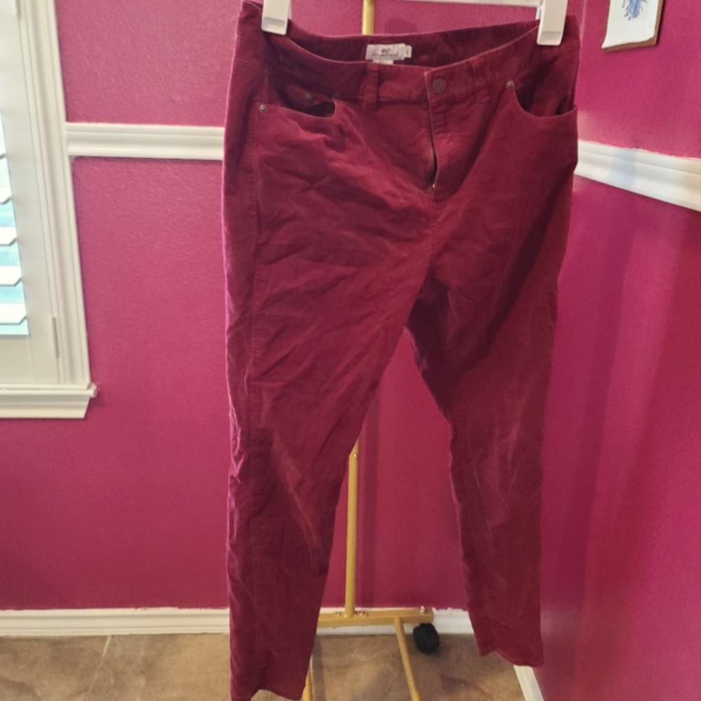 Red corduroy pants